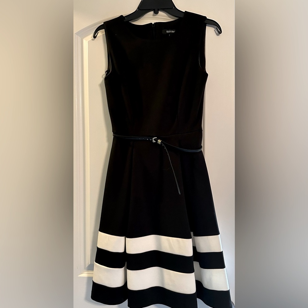 Size 2 black with striped hem.